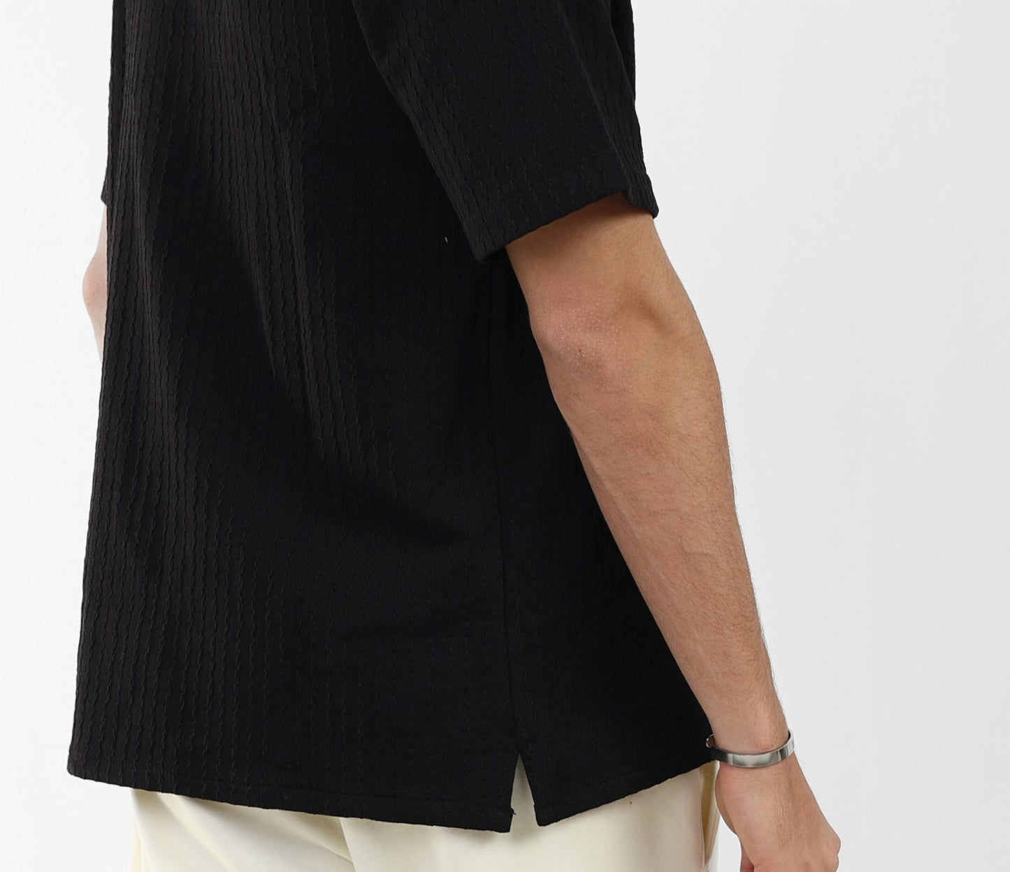 Black Textured Shirt