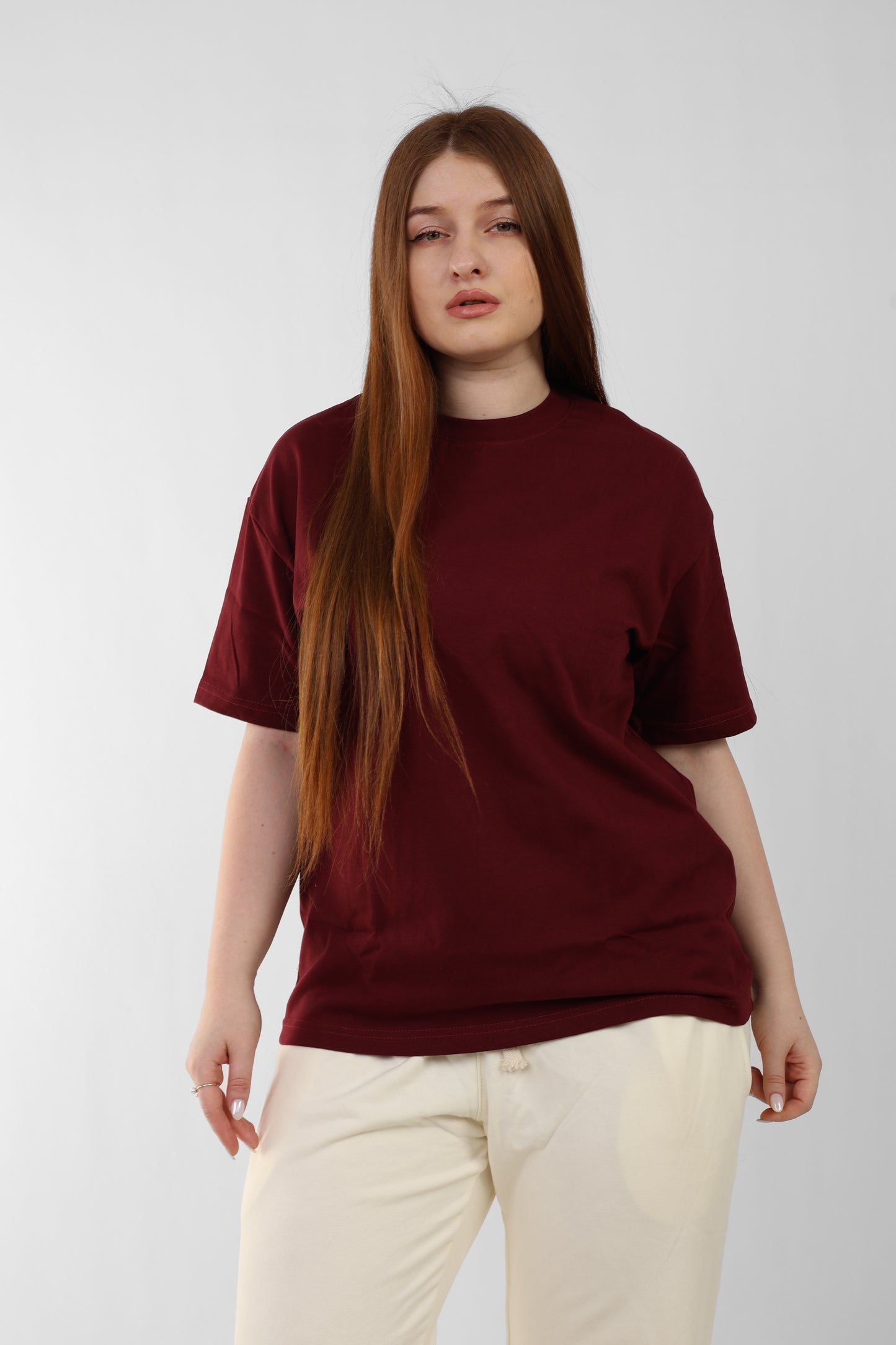 Burgundy Oversized Tee