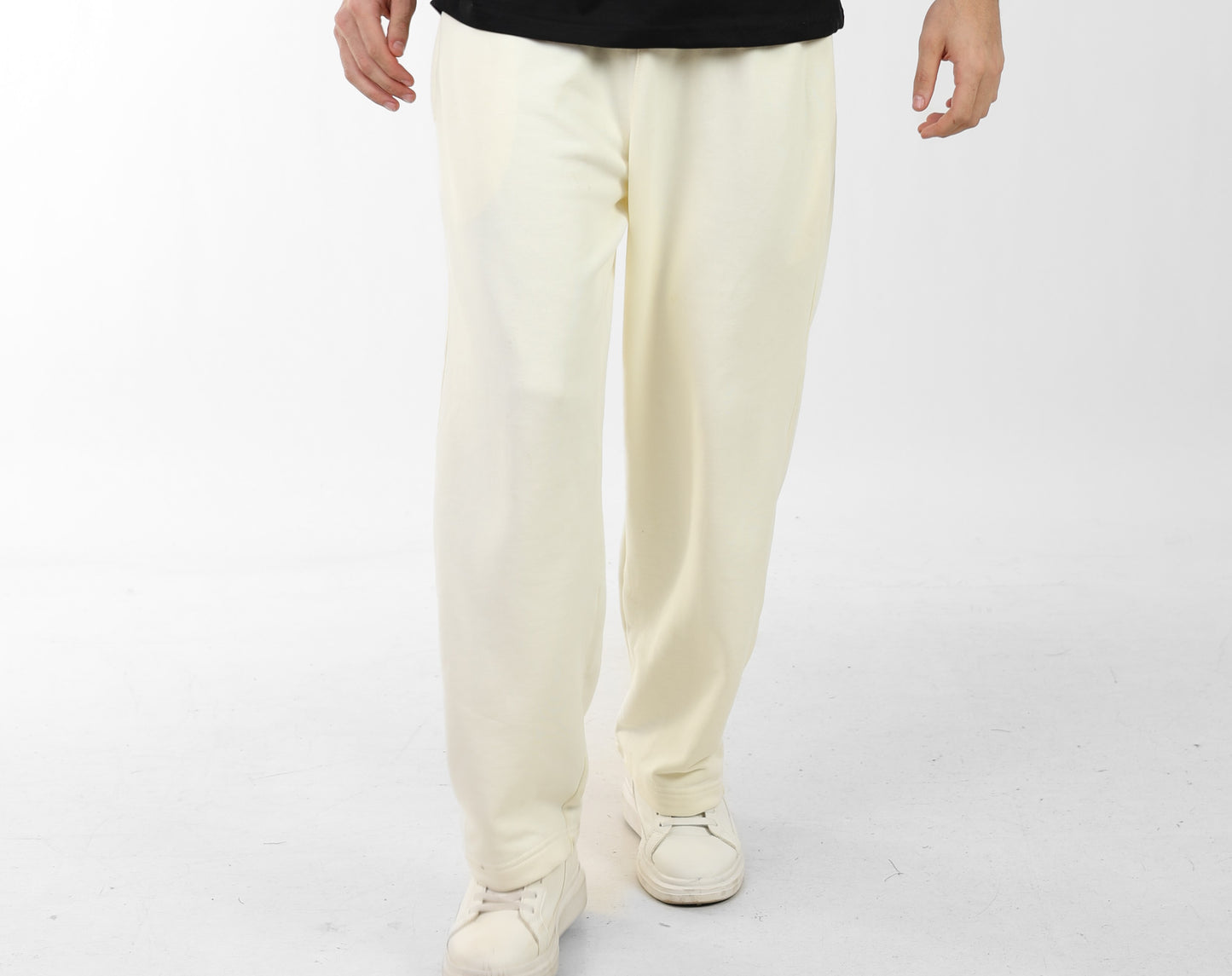 Wide Fit Off-White Pants