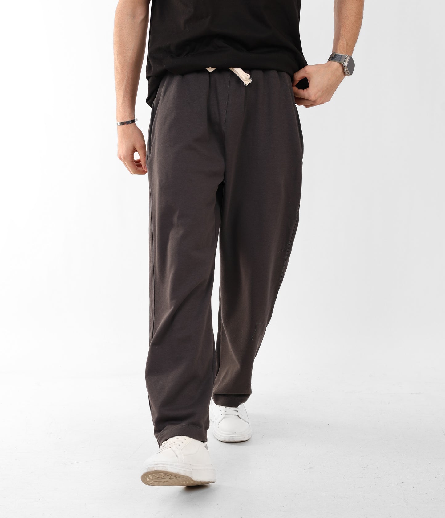Wide Fit Grey Pants