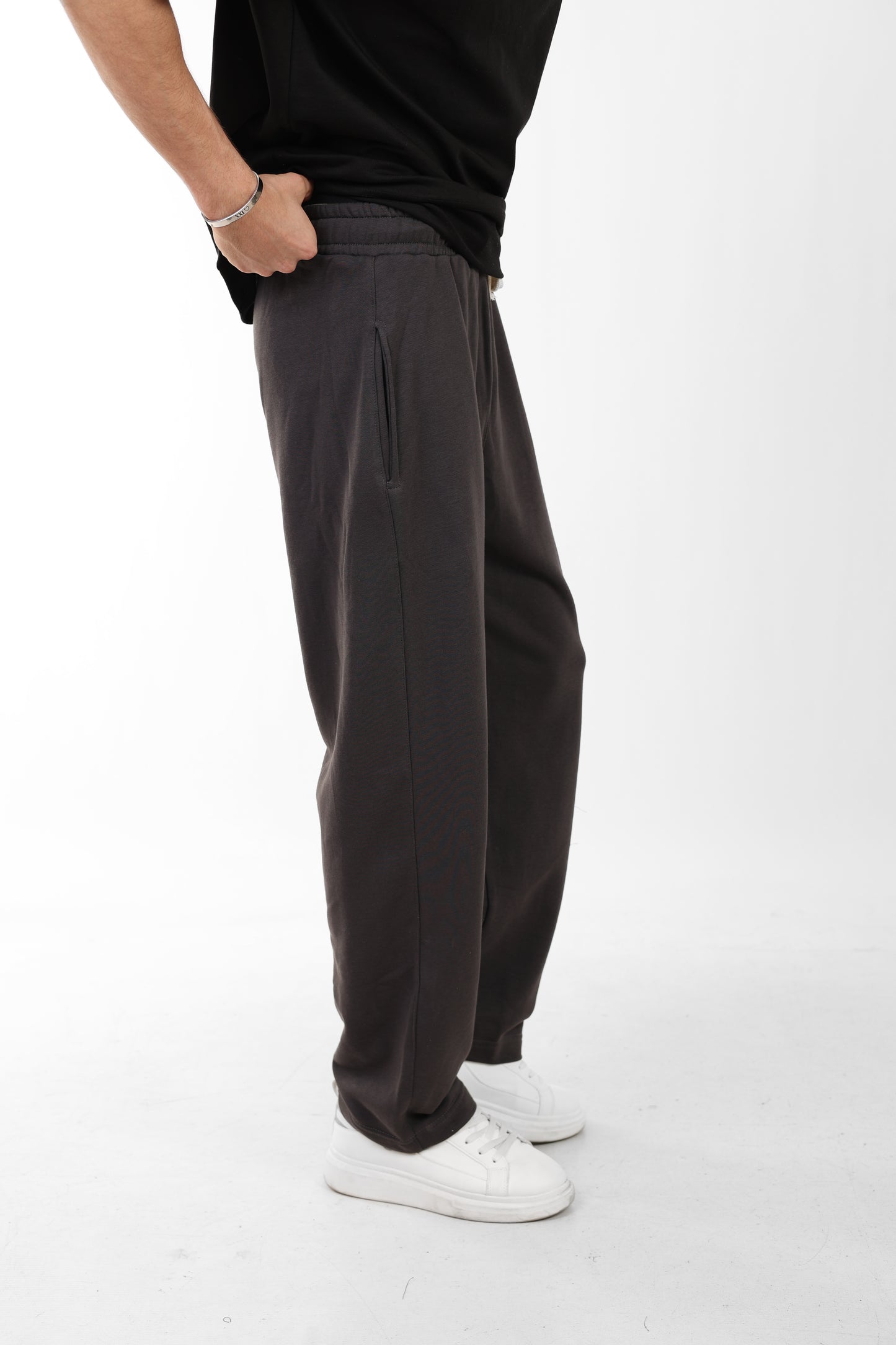 Wide Fit Grey Pants