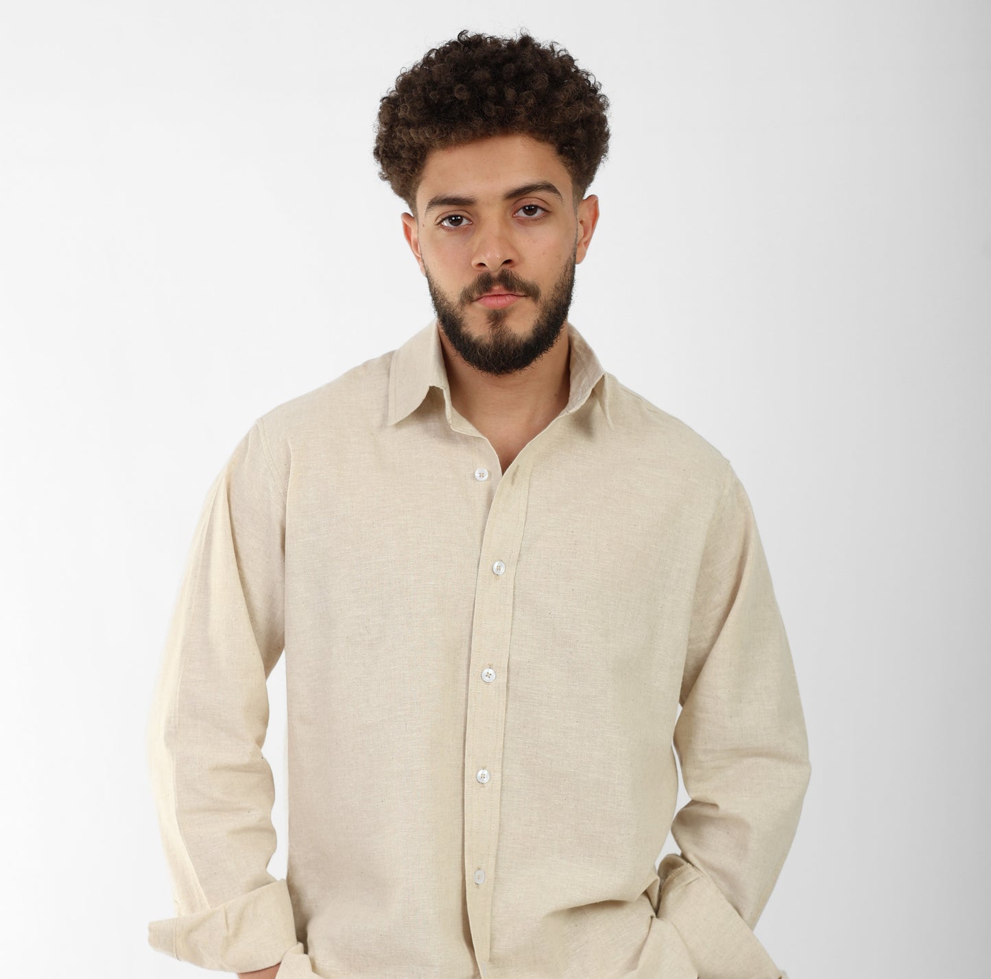Beige Linen Shirt