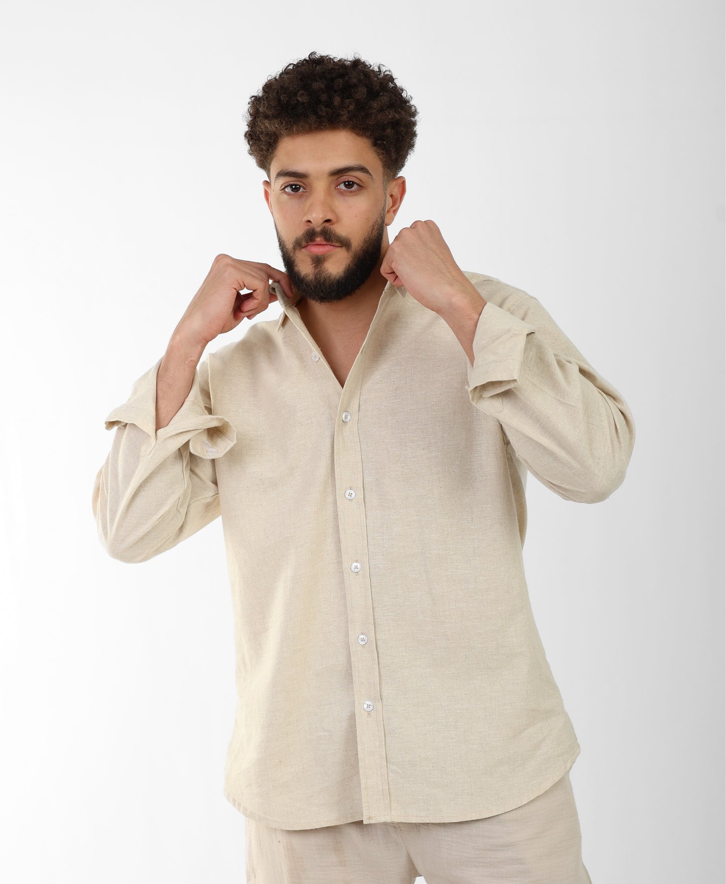 Beige Linen Shirt