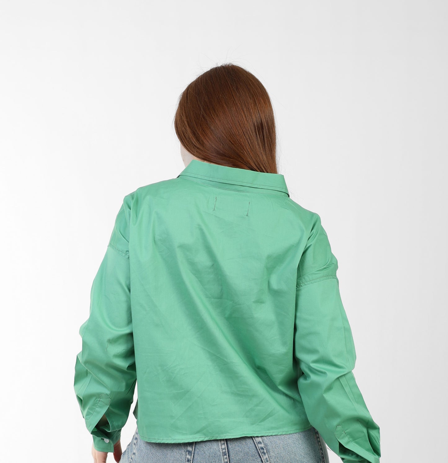 Mint Button-up Shirt with front Pocket