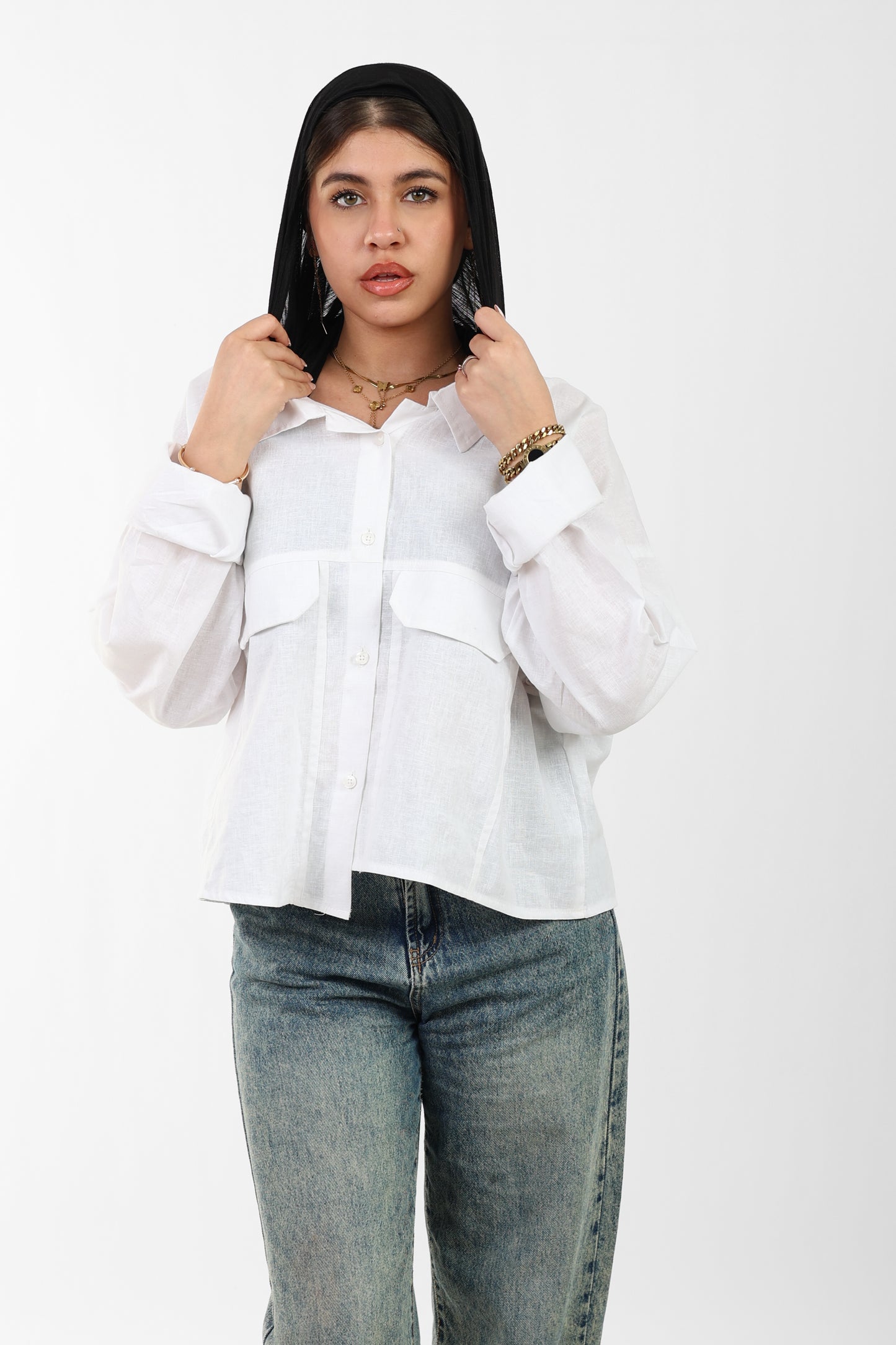 Cropped Linen Shirt