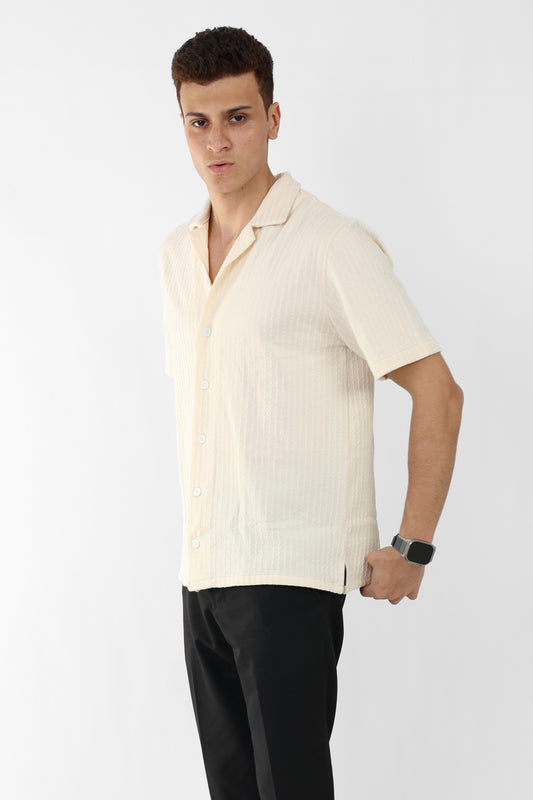 Beige Textured Shirt