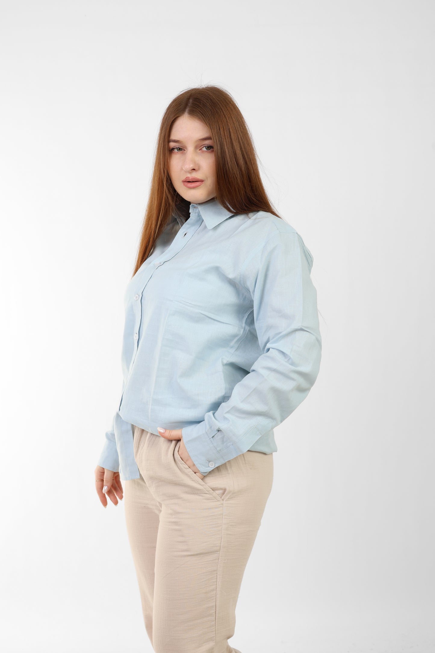 Light Blue Linen Shirt