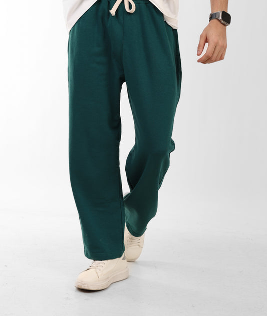 Wide Fit Dark Green Pants