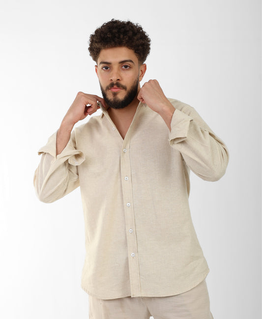 Beige Linen Shirt