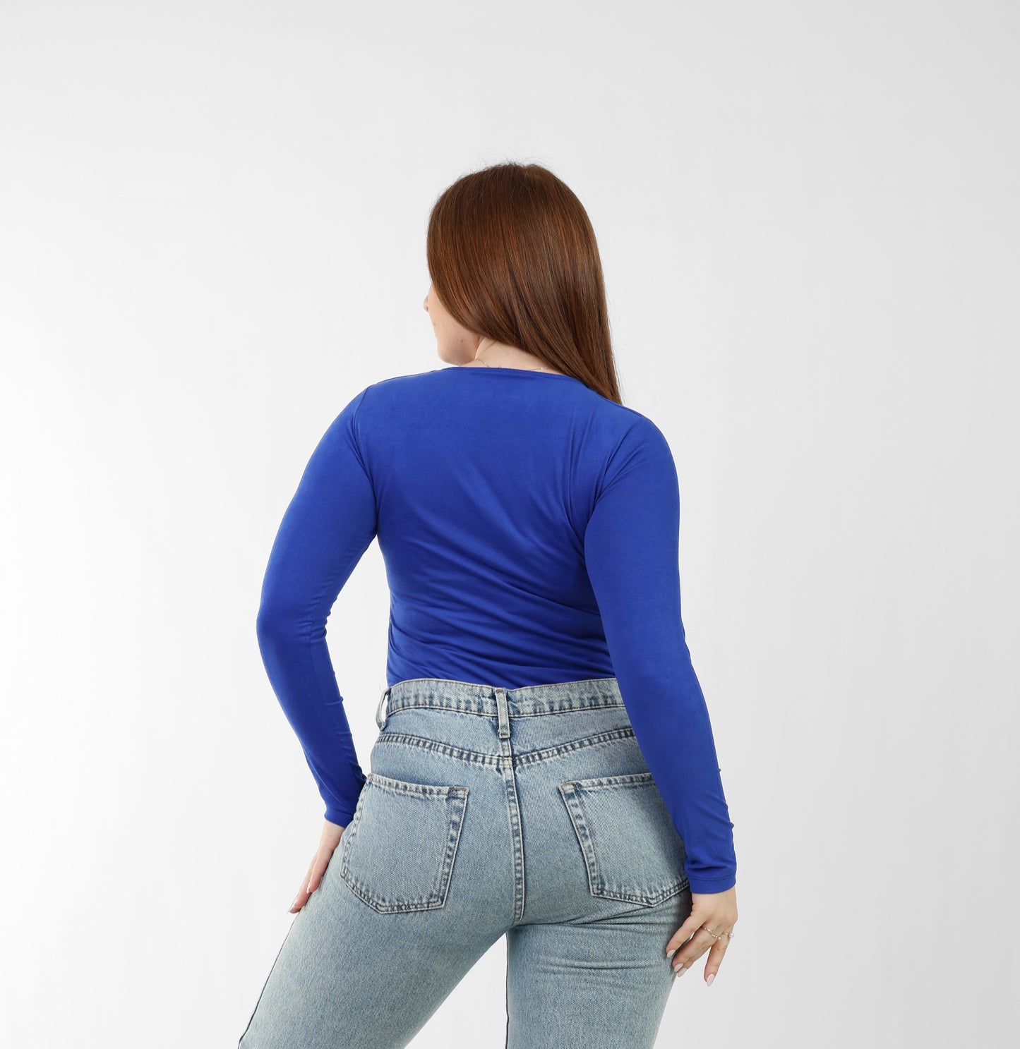 Round Neck Seamless Long Sleeve Top